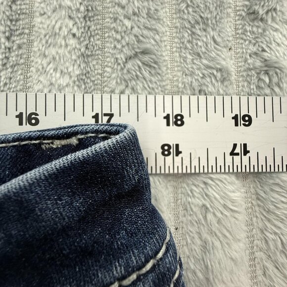 Miss Me Jeans Womens 34 Blue Mid Rise Easy Boot Boho Embroidered Dreamcatcher - Picture 6 of 13